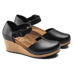 Load image into Gallery viewer, Birkenstock Mary Black Leather Wedge 1018523

