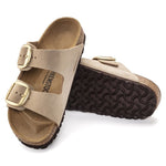 Load image into Gallery viewer, Birkenstock Arizona Big Buckle Nubuck Leather Sandcastle 1024064