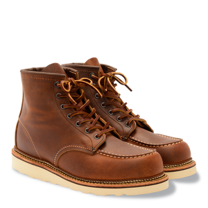 Red Wing Men's Classic Moc 6-Inch Boot Copper 1907 Rough & Tough Leather
