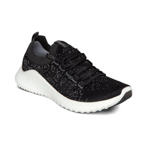 Aetrex Carly Lace Up Black Sneaker