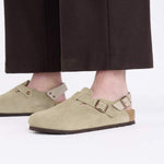 Load image into Gallery viewer, Birkenstock Women's Clog Tokio 1028323 Taupe Suede
