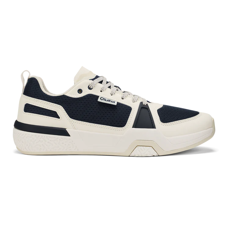 Olukai Anau Pickleball Mood Indigo/Bright White Sneaker 10545-ZNWB