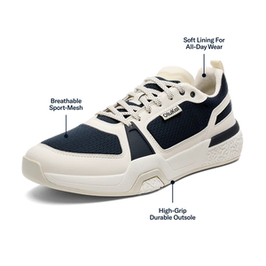 Olukai Anau Pickleball Mood Indigo/Bright White Sneaker 10545-ZNWB