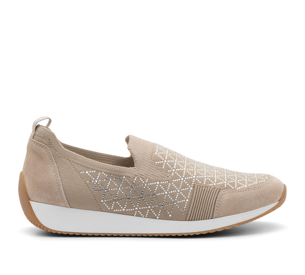 Ara Layton 3 Sand Wovenstretch and Suede Slip on 12-44010-08