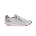 Load image into Gallery viewer, Ara Ollie White Leather Side Zip Lace Sneaker 12-34587-79
