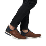 Load image into Gallery viewer, Rieker Men's 14450-22 Navy/Amaretto
