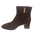 Load image into Gallery viewer, Aqua-Flex Women's Suedine Ankle Boot Tory Chocolate Brown
