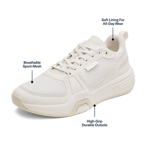 Olukai Anau Pickleball Sneaker Bright White/Bright White Sneaker 20528-WBWB