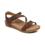 Load image into Gallery viewer, Aetrex Women's Jillian Braided Q Strap SC441 Walnut
