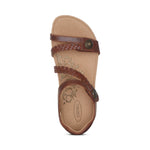 Load image into Gallery viewer, Aetrex Women's Jillian Braided Q Strap SC441 Walnut
