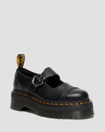 Load image into Gallery viewer, Dr. Marten Addina Flower Bucker Black Leather Platform Shoe R27644001
