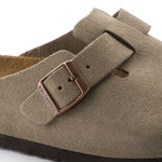 Load image into Gallery viewer, Birkenstock Boston SFB Clog Taupe Suede 0560771
