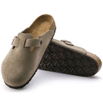 Load image into Gallery viewer, Birkenstock Boston SFB Clog Taupe Suede 0560771
