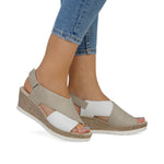 Load image into Gallery viewer, Rieker Ladies 61975-62 Beige Combo
