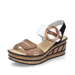 Load image into Gallery viewer, Rieker Ladies Sandal 98176-64 Multi
