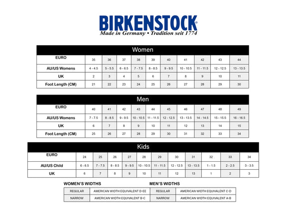 Kids Size Chart Cm Birkenstock Sandals Size Birkenstock Kids