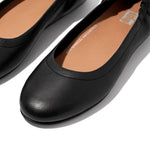 Load image into Gallery viewer, Fit Flop Allegro Black Leather Ballet Flat
