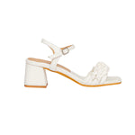 Load image into Gallery viewer, Ateliers Dali White Leather Heeled Sandal
