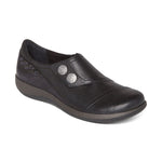 Load image into Gallery viewer, Aetrex Karina Monk Strap Black Leather DM500
