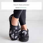 Load image into Gallery viewer, Foamtreads Ladies Jewel 2 Black Printed Flower
