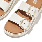 Load image into Gallery viewer, Fit Flop Gen-FF Buckle Two Bar Leather Slides
