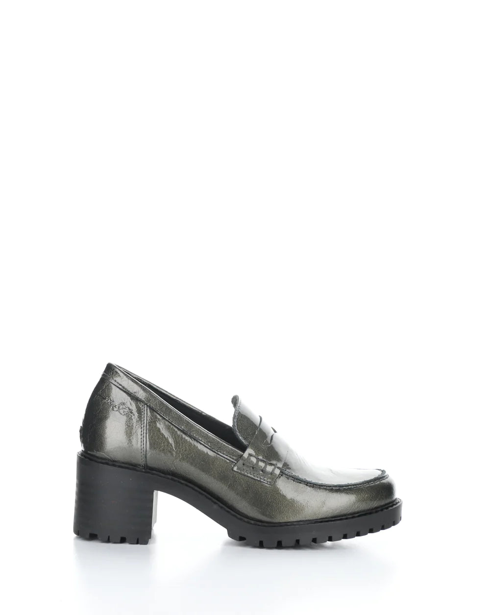 Patent sales heeled loafers