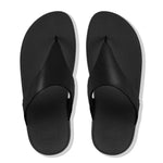 Load image into Gallery viewer, Fit Flop Lulu Black Leather Toepost Sandal
