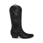 Load image into Gallery viewer, Steve Madden Redford Black Faux Leather Cowboy Boot
