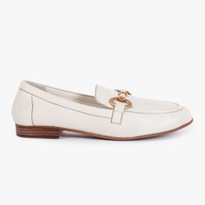 Ateliers Sabina Off White Soft Leather Loafer