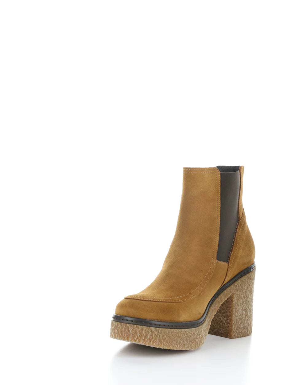 Bos and Co Papio Camel Suede Elastic Slip On Bootie