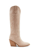 Load image into Gallery viewer, Steve Madden Arizona Tall Faux Leather Cowboy Boot Stone $149.98
