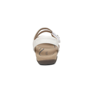 Aetrex Jess Quarter Strap White Leather Sandal SE211