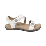 Load image into Gallery viewer, Aetrex Jess Quarter Strap White Leather Sandal SE211
