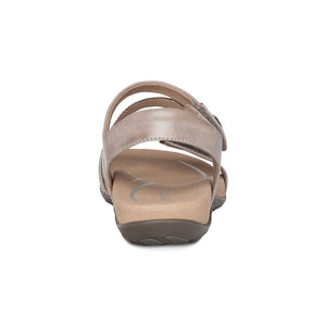 Aetrex Jess Quarter Strap Smoke Leather Sandal SE216