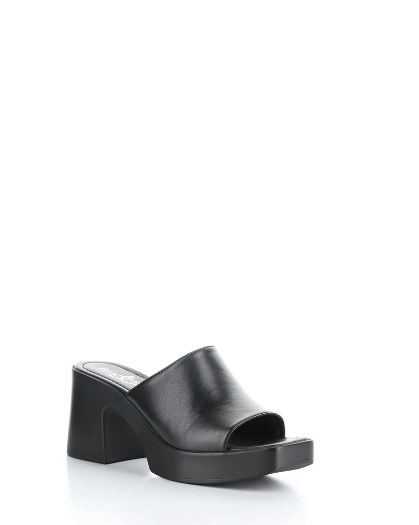 Bos and Co Vita Black Nappa Leather Heeled Slide