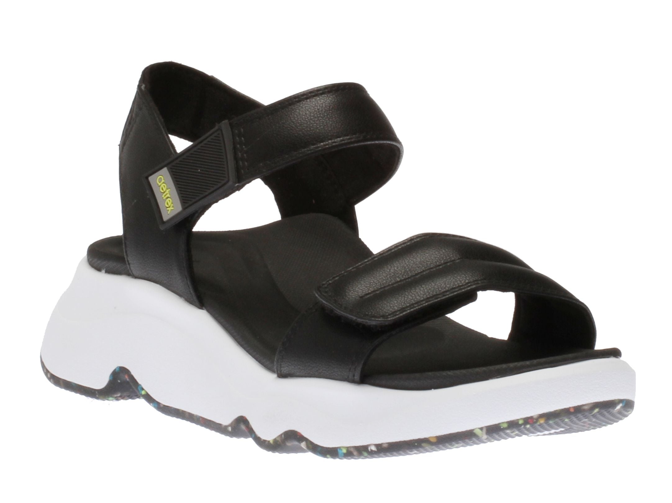 Aetrex Whit Sandal Black SS300