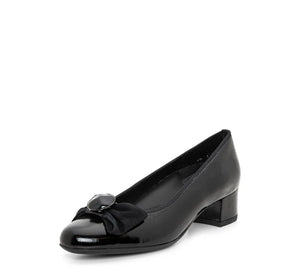 Ara Nolana Black Leather Pump 13-35831-01