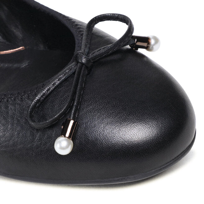 Ara Scout Black Leather Ballerina 12-31324-51