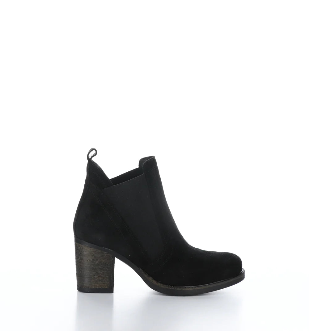 Bos and Co Bellini Black Waterproof Suede Leather Ankle Bootie