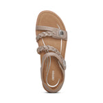 Load image into Gallery viewer, Aetrex Jenn Adjustable Taupe Sandal
