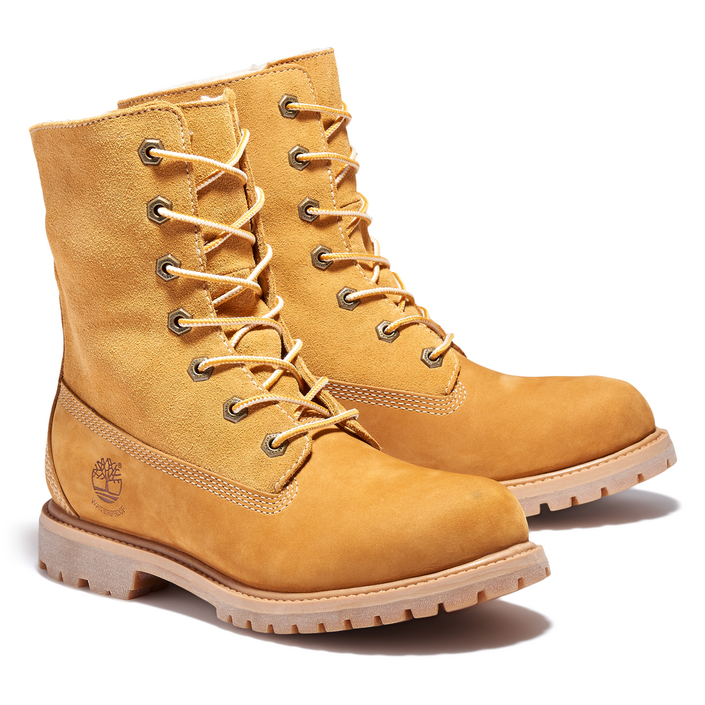 Timberland Authentic Teddy Fleece Women`s Wheat Waterproof Leather Boot