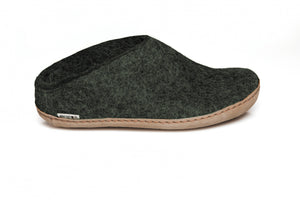 Glerups Slip On Leather Sole Forest