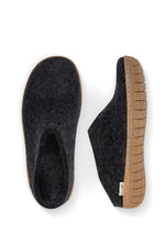 Load image into Gallery viewer, Glerups Slip On Natural Rubber Sole Black Charcoal

