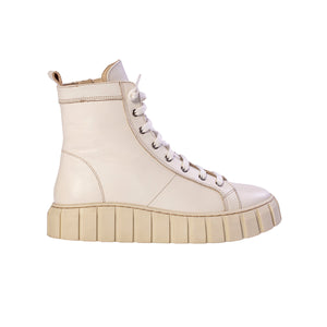 Ateliers Kane Off White Leather Sneaker Bootie