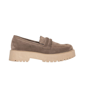 Ateliers Kennedy Taupe Suede Leather Loafer