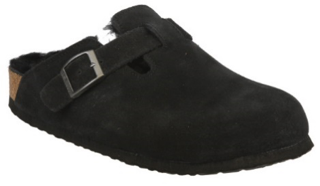 Josef Seibel Michelle Black Suede with Soft Wool Lining Clog 465231