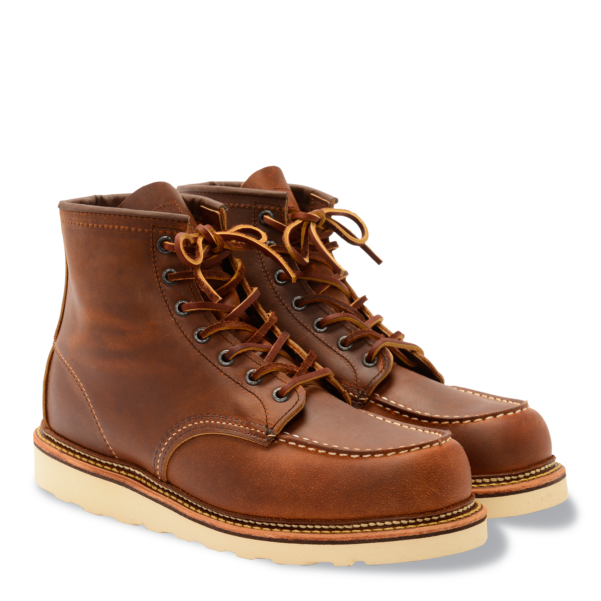 Red Wing Men's Classic Moc 6-Inch Boot Copper 1907 Rough & Tough Leather