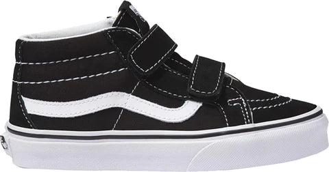 Vans Ward Mid Velcer Kid s Black White The Boot Shop