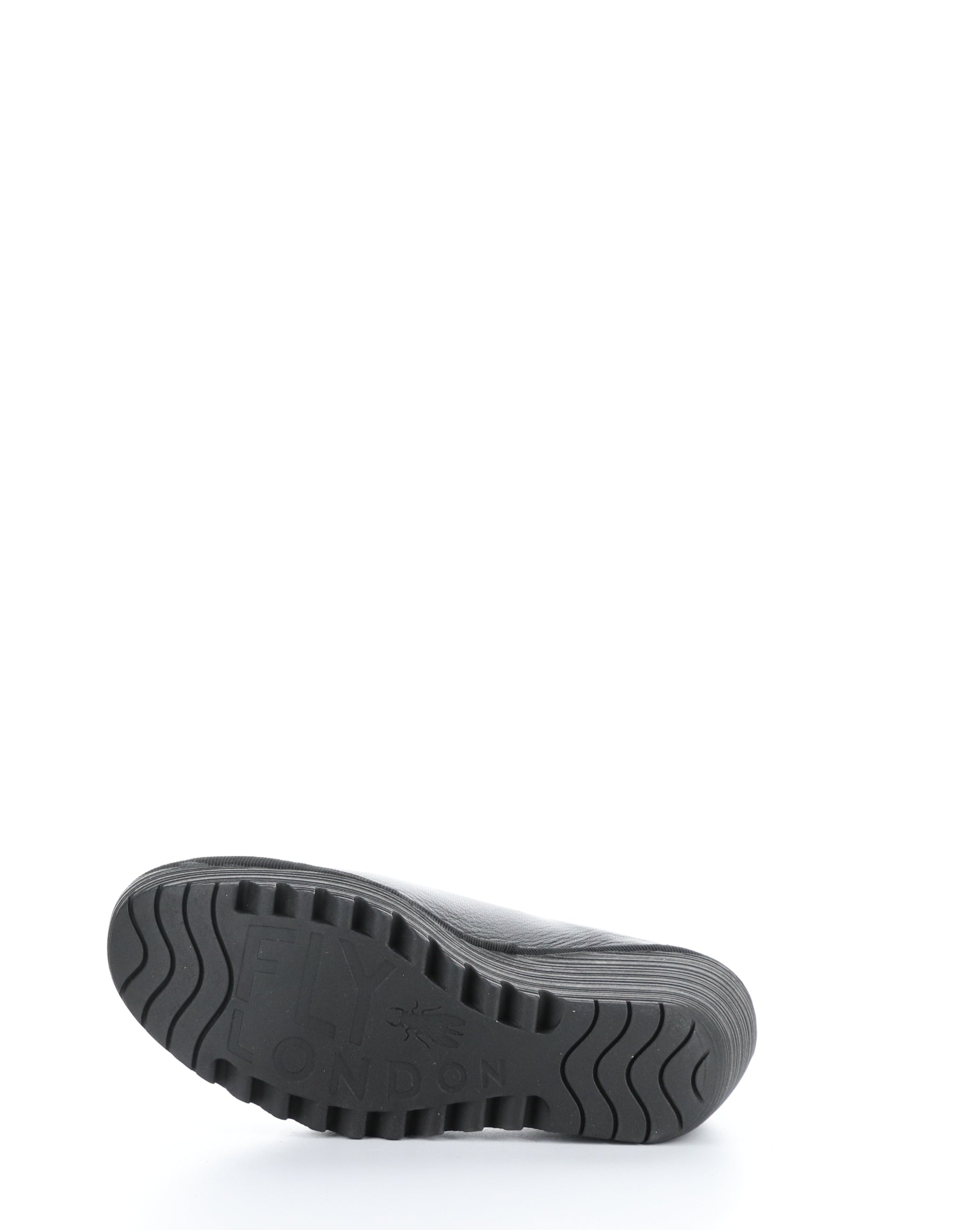Fly London Yoza Black Leather Wedge Shoe P501438 006