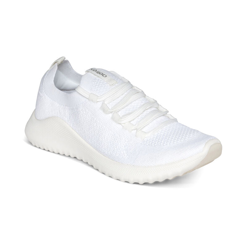 Aetrex Carly Lace Up White Sneaker